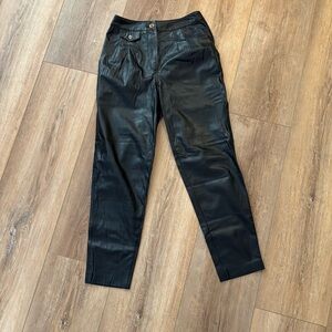 BLANKNYC Women’s‎ Faux Black Leather High Rise Straight Leg Pants SIZE 24